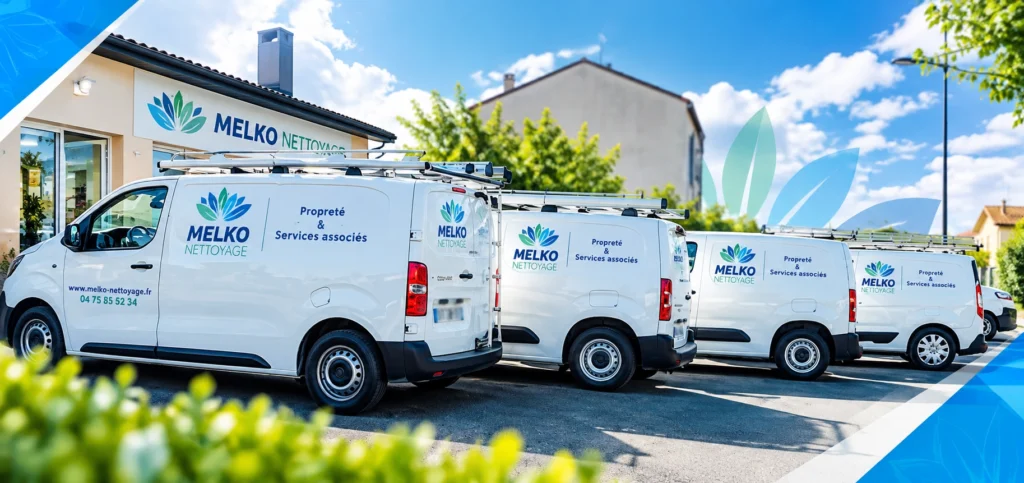 Véhicules de MELKO NETTOYAGE, entreprise de nettoyage professionnel à Valence et en Drôme-Ardèche