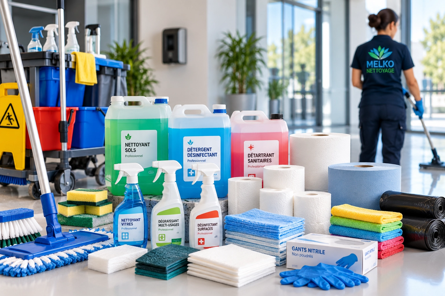 Produits, consommables professionnels proposés par MELKO NETTOYAGE à Valence